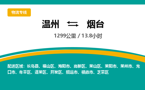 溫州到煙臺蓬萊區物流專線